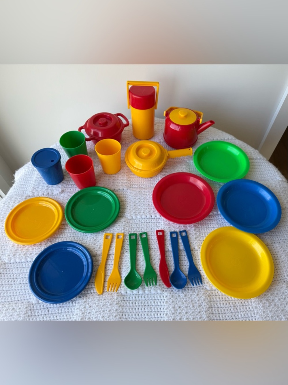 Vintage Bambola Kitchen Pretend Play Dishes Playset from Denmark